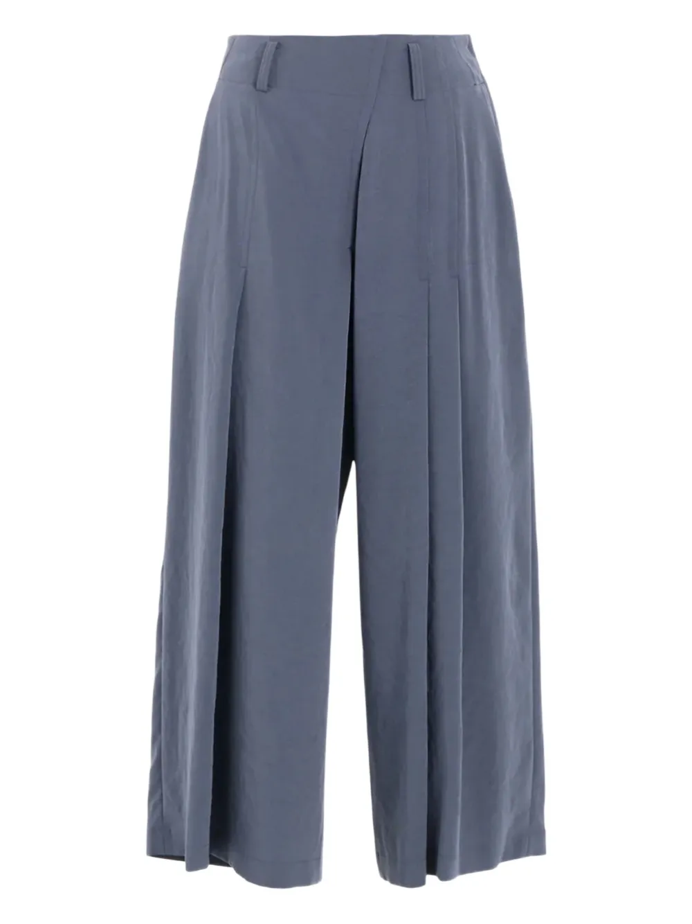 Y's Pleated Wide-leg Trousers In Multi