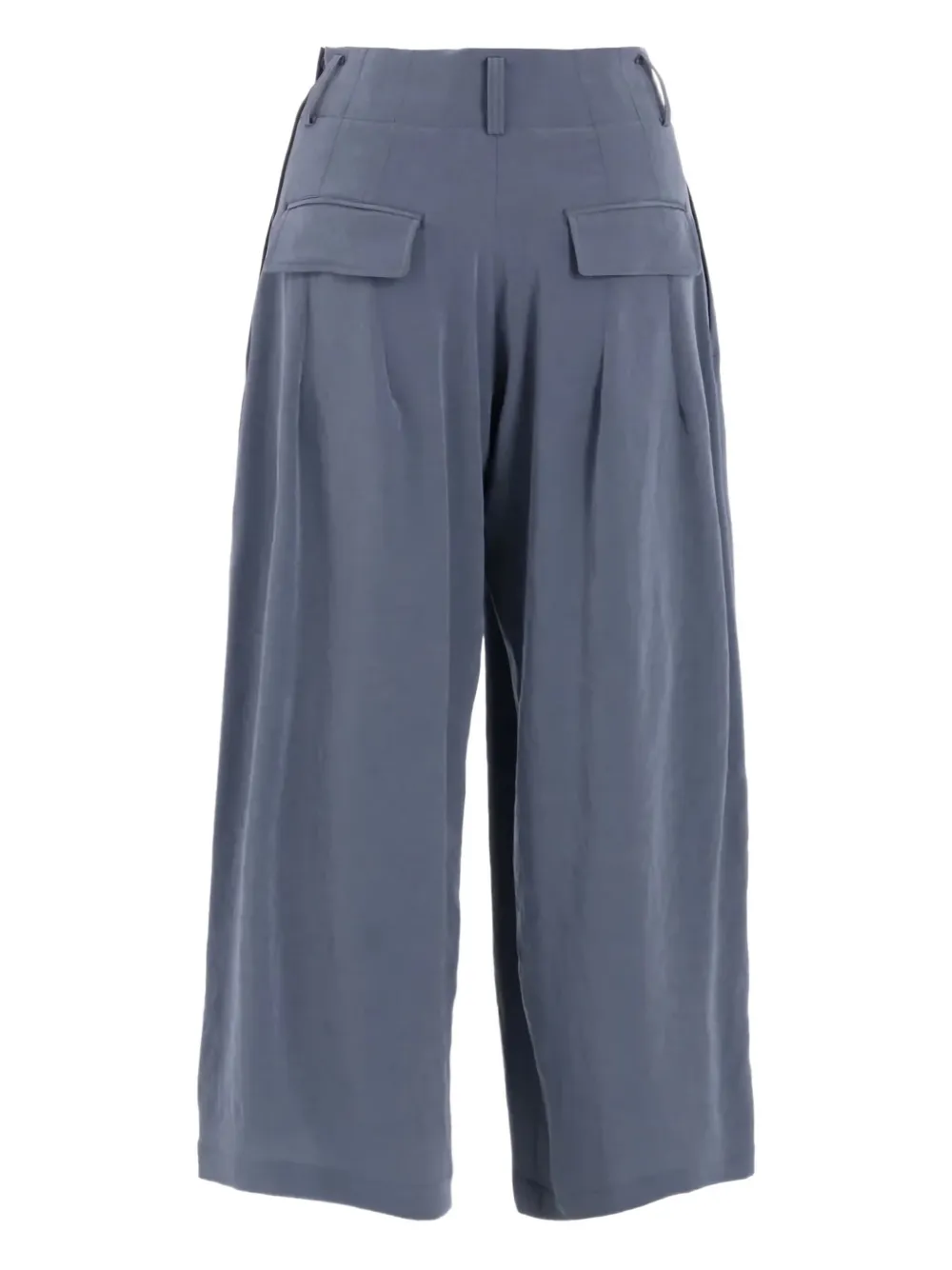 Y's Pleated Wide-leg Trousers In Multi