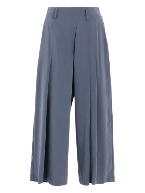 Y's pleated wide-leg trousers