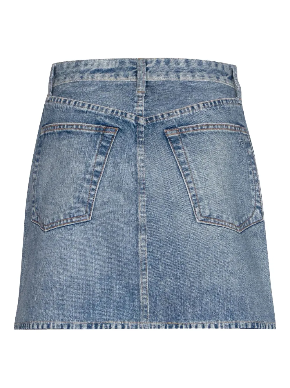 rag & bone stretch-cotton distressed denim skirt | A-Line Skirts | Image 2