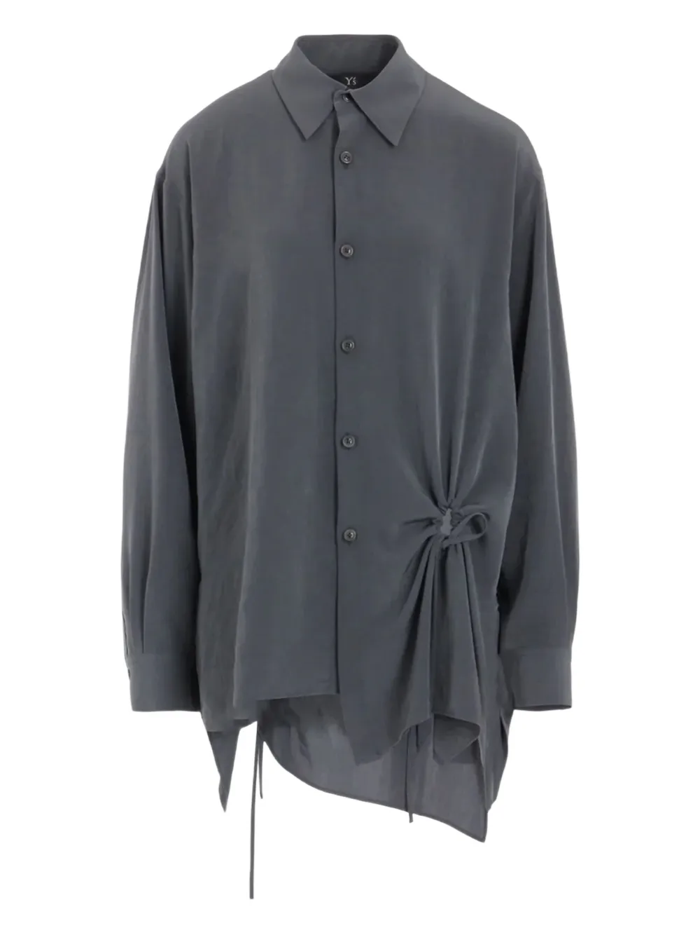Y's crepe de chine shirt | Grey | Image 1