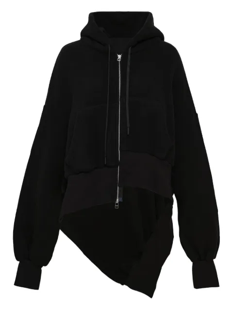 Yohji Yamamoto asymmetrical zip-up hooded jacket