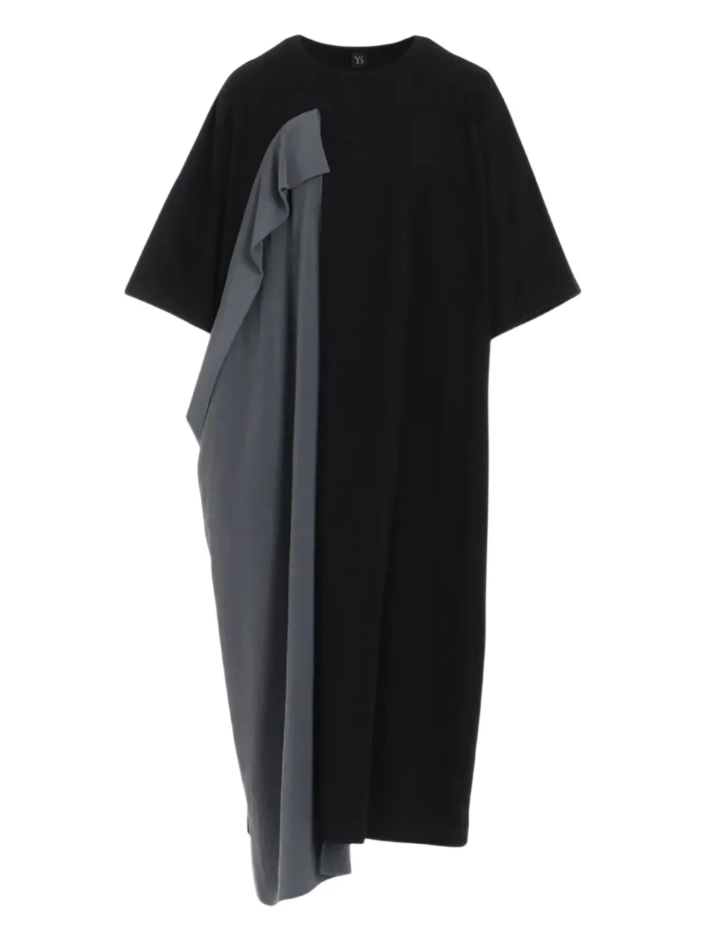Y's draped-detail panelled dress | Black | Image 1