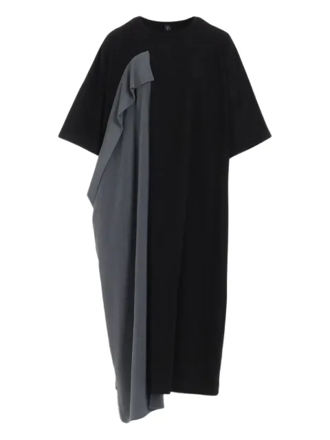 Y's draped-detail panelled dress
