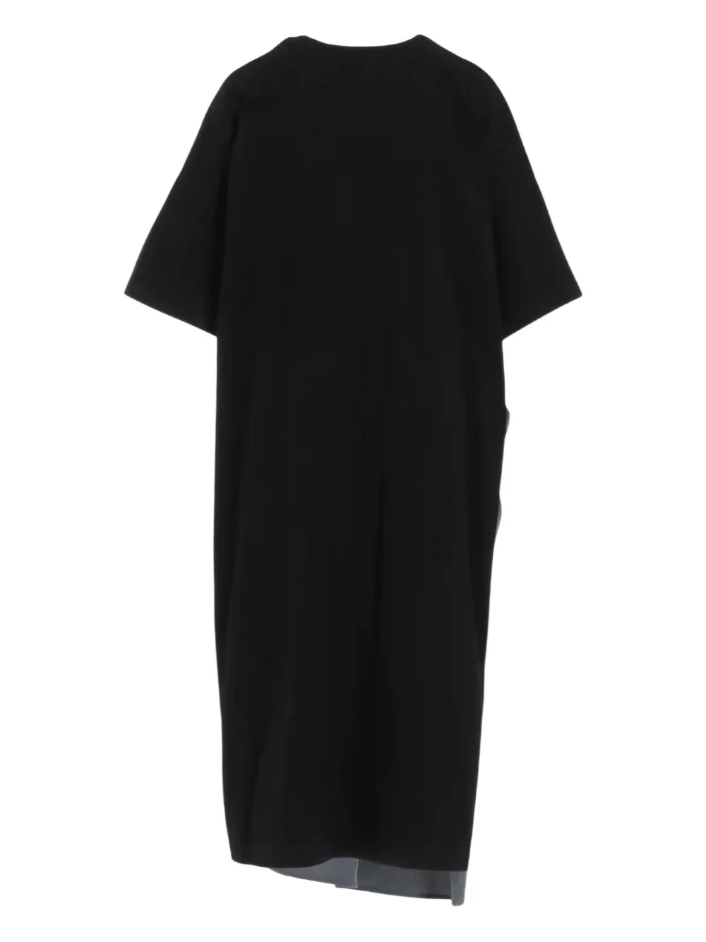 Y's draped-detail panelled dress - Zwart