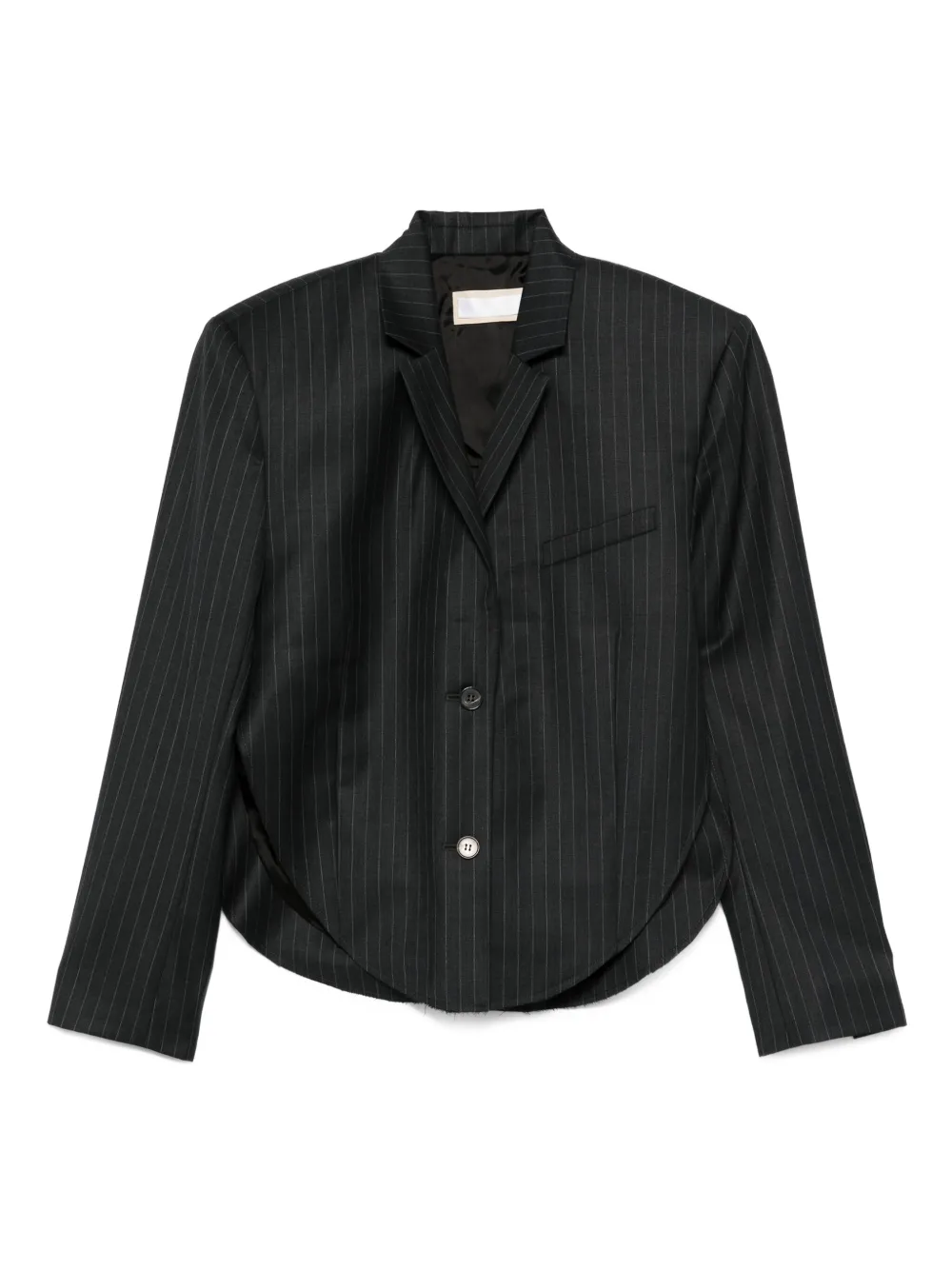 pinstripe cropped jacket