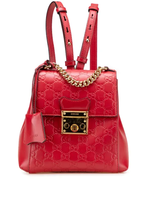 Gucci Pre-Owned 2016-2025 Guccissima Padlock backpack
