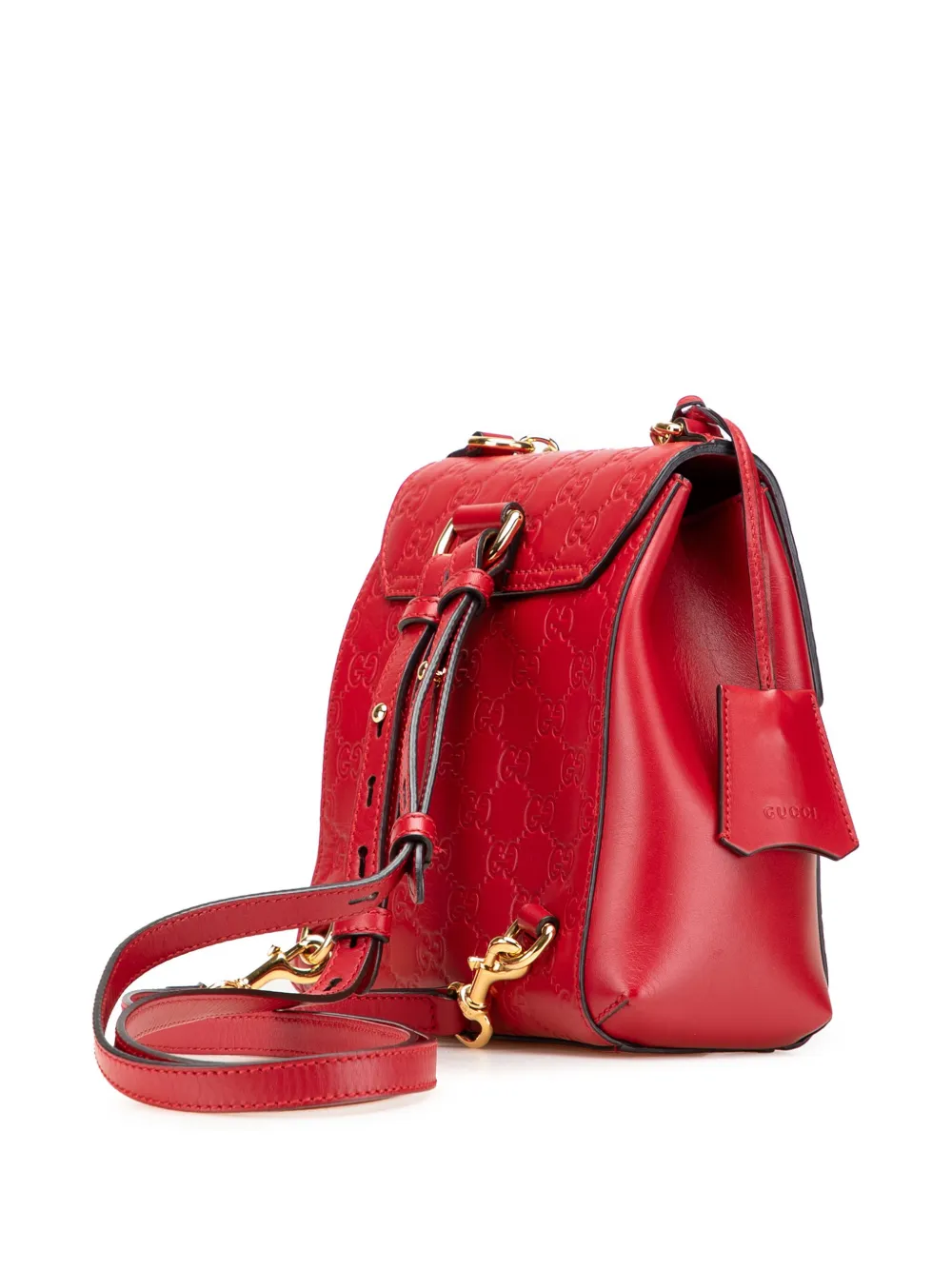 Pre-owned Gucci 2016-2025 Ssima Padlock Backpack