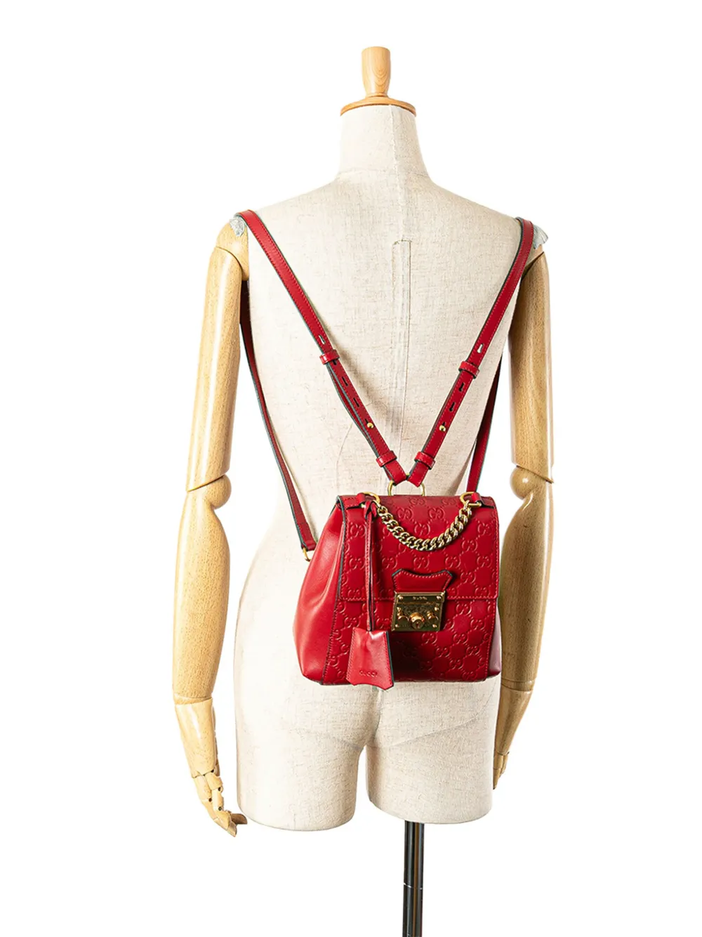 Pre-owned Gucci 2016-2025 Ssima Padlock Backpack