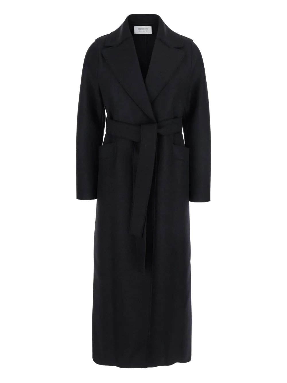 Harris Wharf London belted lapels coat Zwart