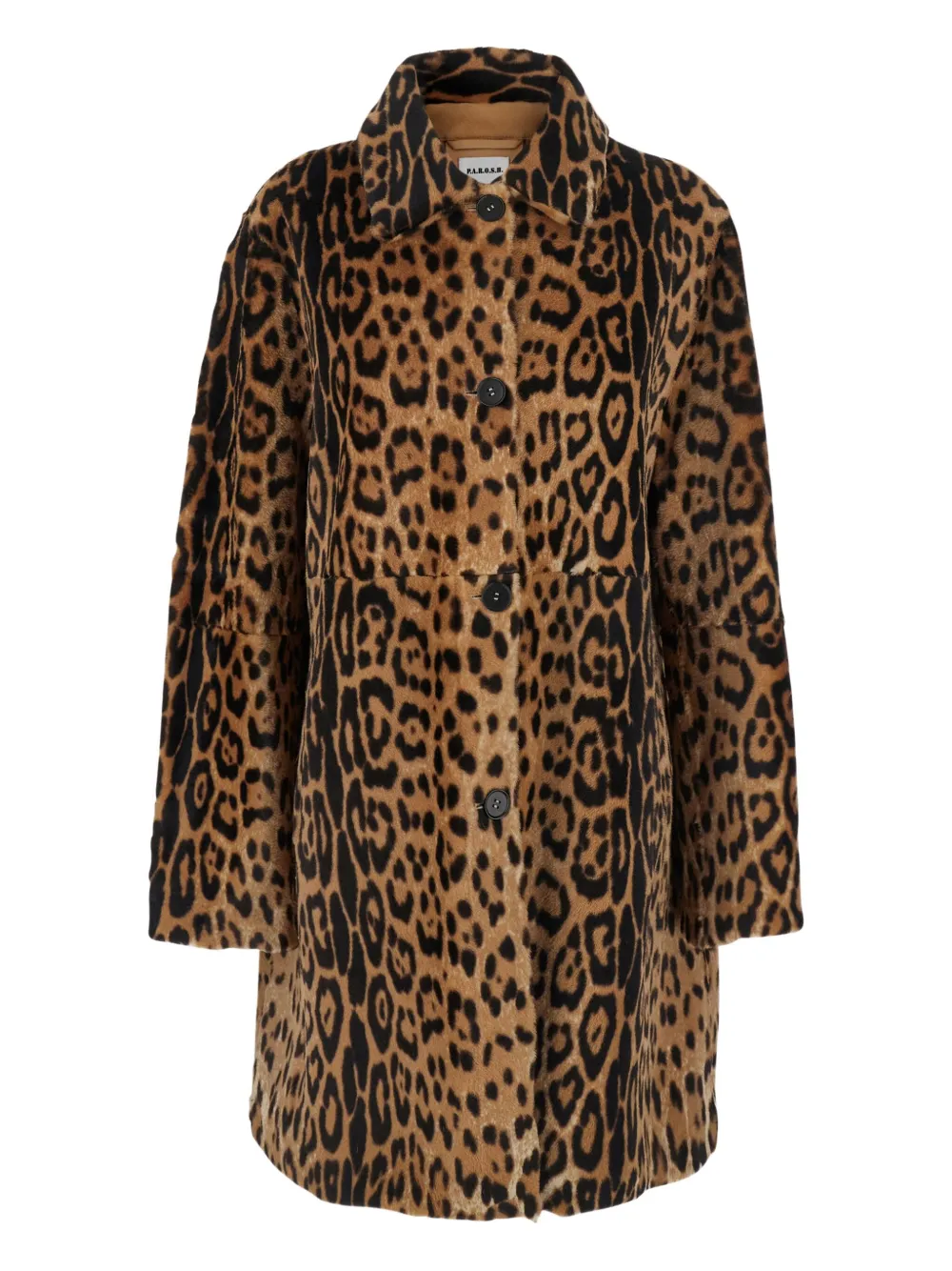 P.A.R.O.S.H. leopard-print shearling coat - ブラウン P.A.R.O.S.H. leopard-print shearling coat - ブラウン