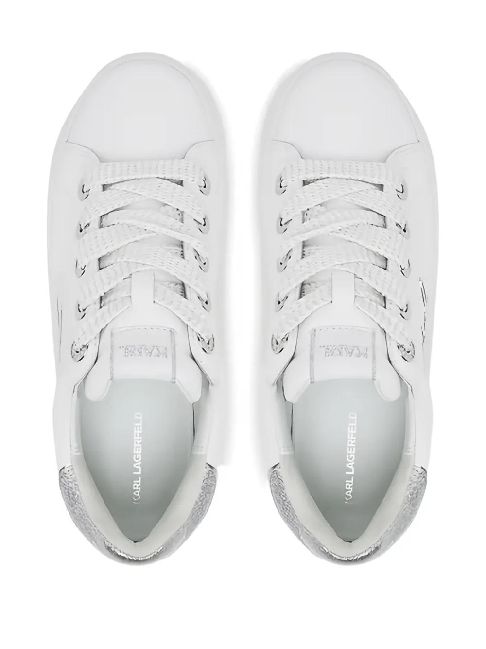 Karl Lagerfeld glitter-detail lace-up sneakers White