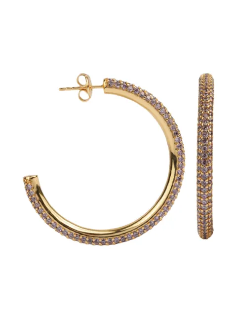 All the Luck in the World crystal-embellished hoop earrings 
