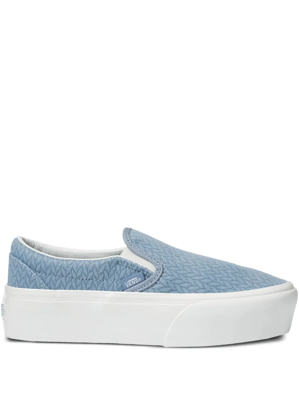 knitted slip-on platform sneakers