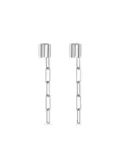 NO MORE five-link chain earrings - Silver