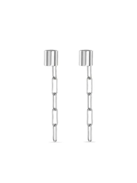 NO MORE  five-link chain earrings