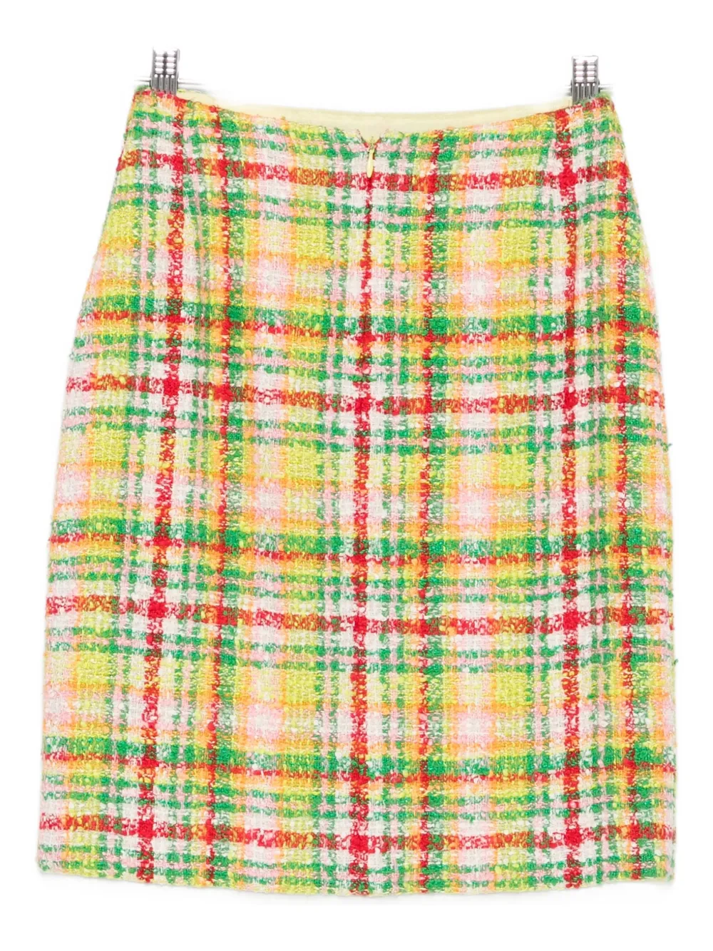 Pre-owned Chanel 1997 Plaid Tweed Mini Skirt