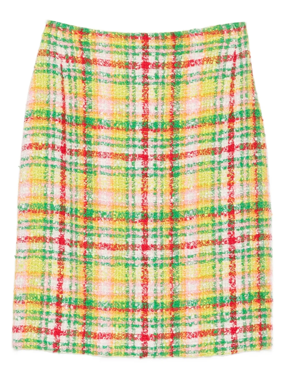 CHANEL Pre-Owned 1997 plaid tweed mini skirt | Green | Image 1