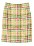 CHANEL Pre-Owned 1997 plaid tweed mini skirt - Green