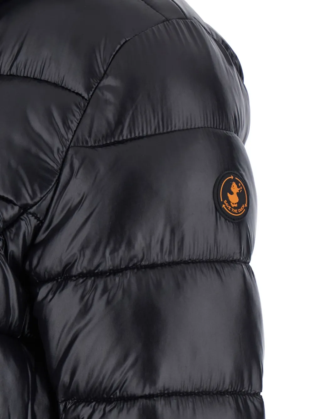 Save The Duck quilted hoodie Zwart