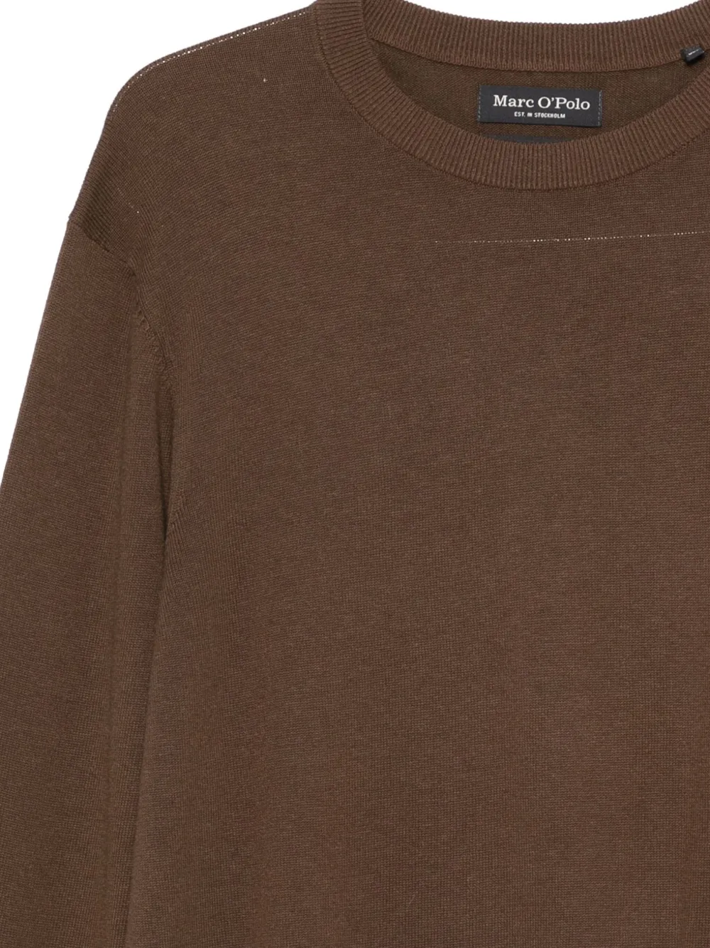 Marc O'polo Crew Neck Sweater In Brown