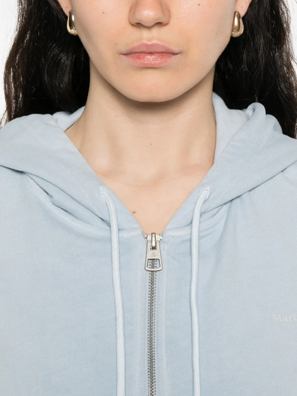 Marc O'polo Zip-up Hoodie In Blue