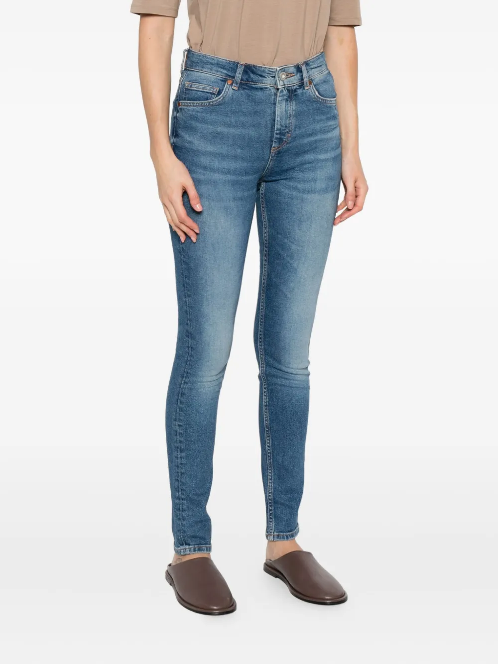 Marc O'Polo cotton-blend jeans Blauw
