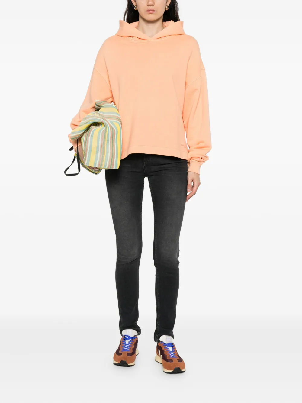 Marc O'polo Cotton Hoodie In Orange