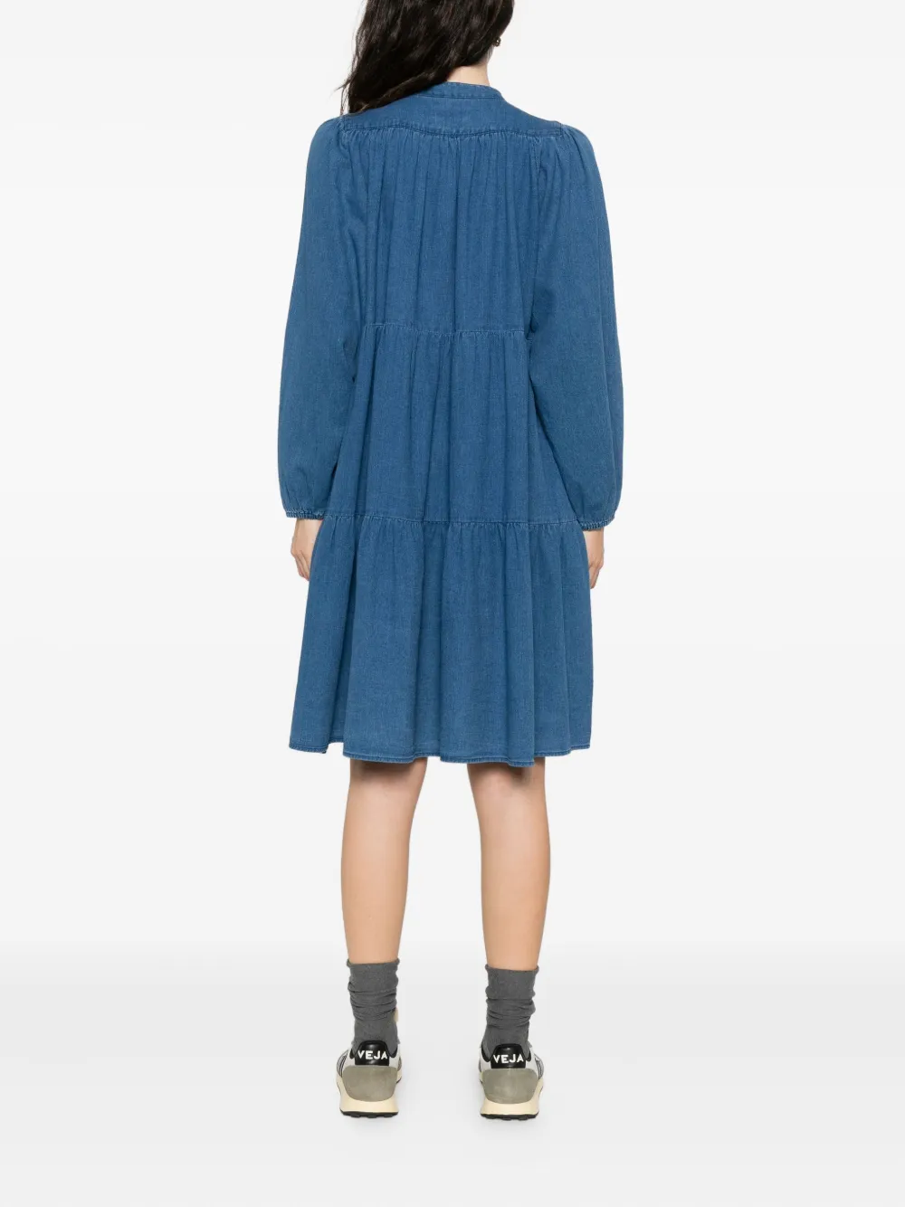 Marc O'Polo Gelaagde jurk met knopen Blauw