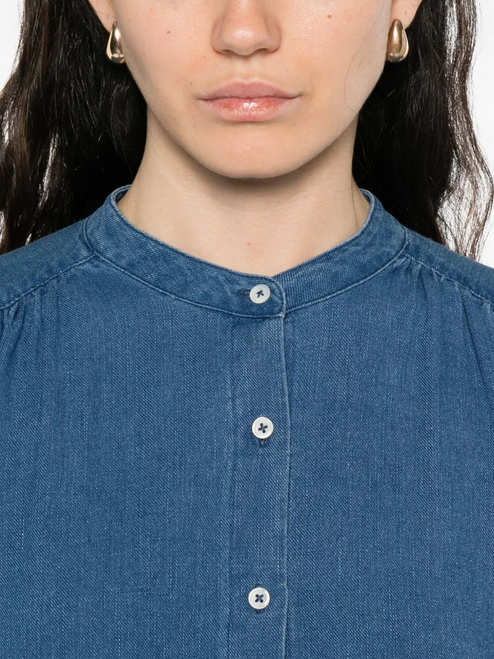 Marc O'Polo Gelaagde jurk met knopen Blauw