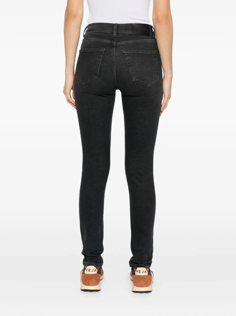 Marc O'polo Stone-wash Skinny Jeans In Black