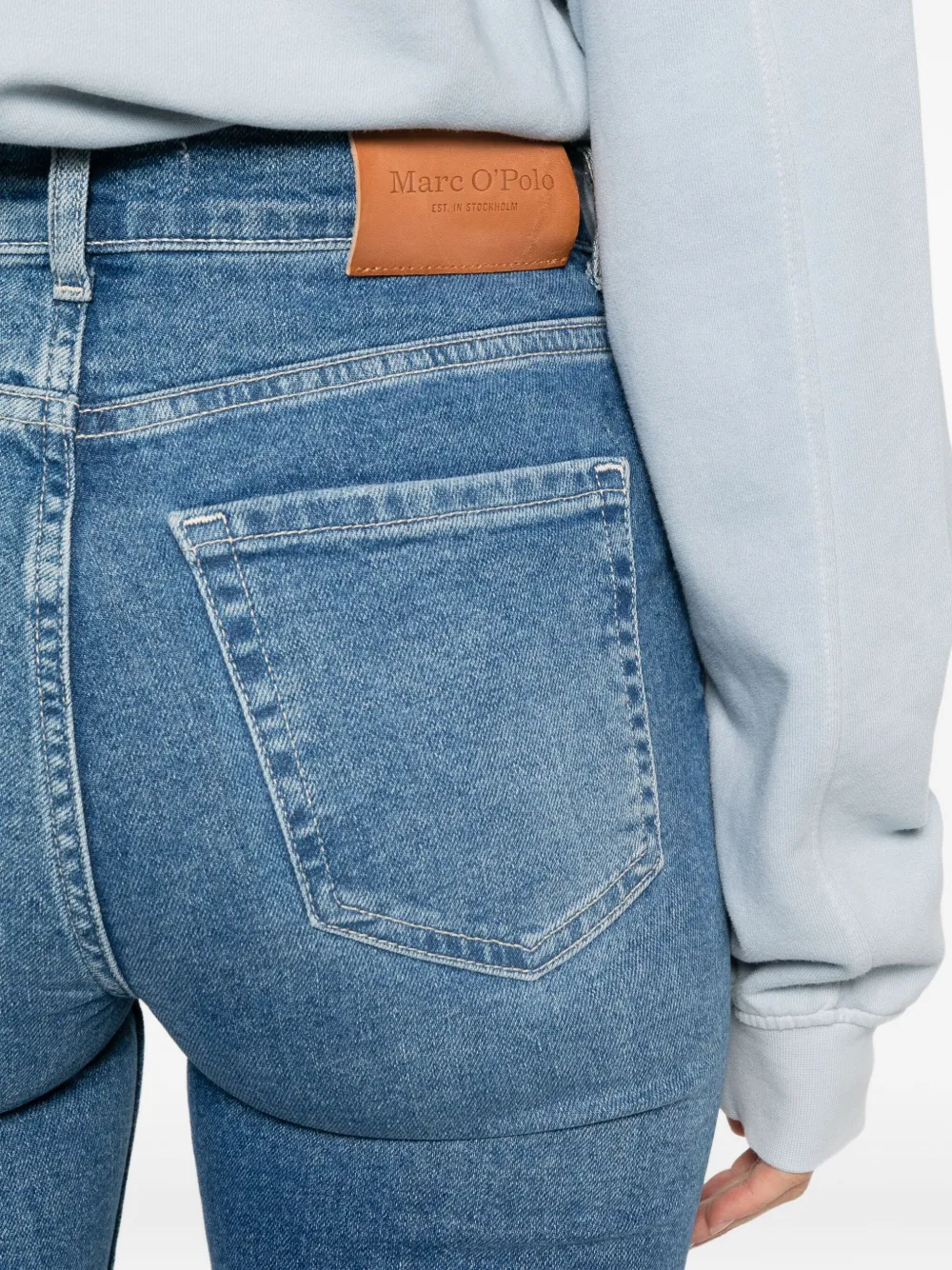 Marc O'polo Distressed Skinny Jeans In Blue