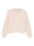 Nº21 embellished fluffy sweater - Neutrals
