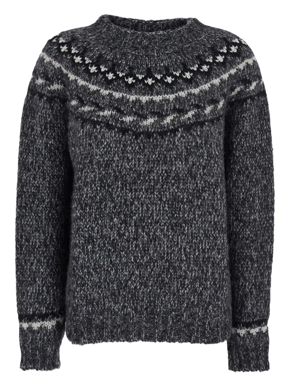 P.A.R.O.S.H. fair isle-knit sweater - グレー P.A.R.O.S.H. fair isle-knit sweater - グレー