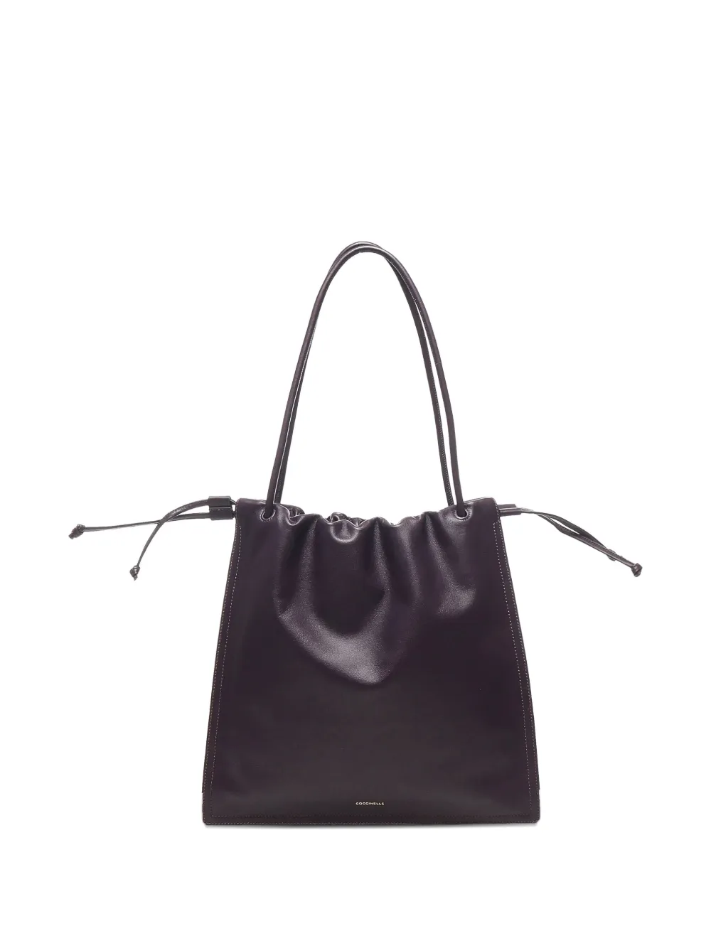Coccinelle Grote Dulse leren shopper met trekkoord Paars