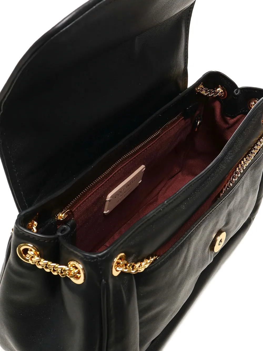 Coccinelle C-ME schoudertas met kettingband Zwart