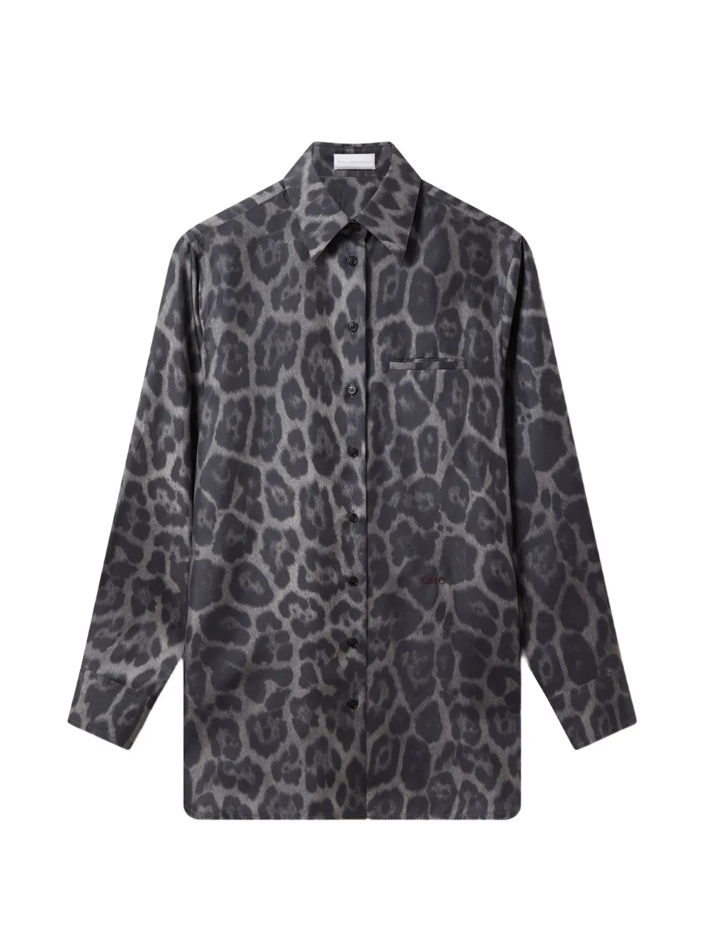 Stella McCartney leopard-print silk shirt - Grey