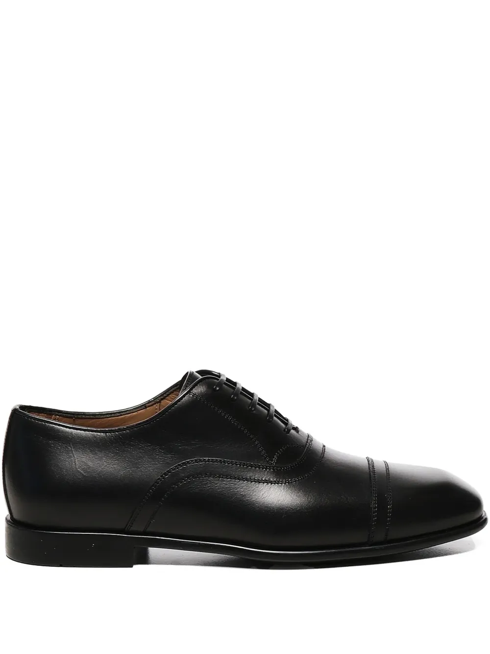 Ferragamo cap-toe lace-up loafers Black