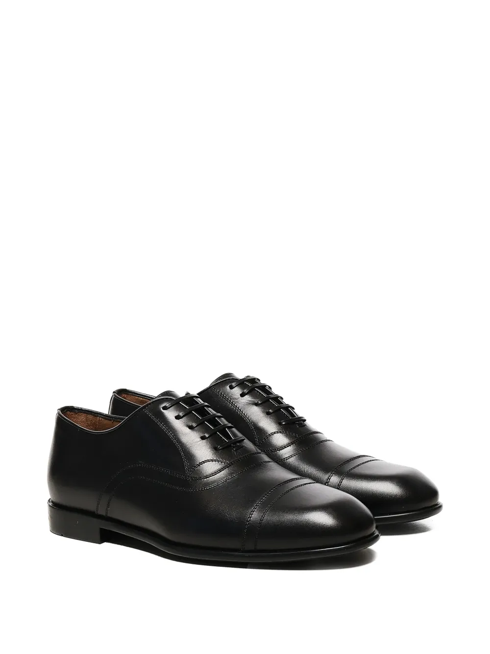 Ferragamo cap-toe lace-up loafers Black