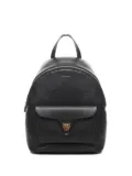 Coccinelle Beat flap-pocket leather backpack - Black