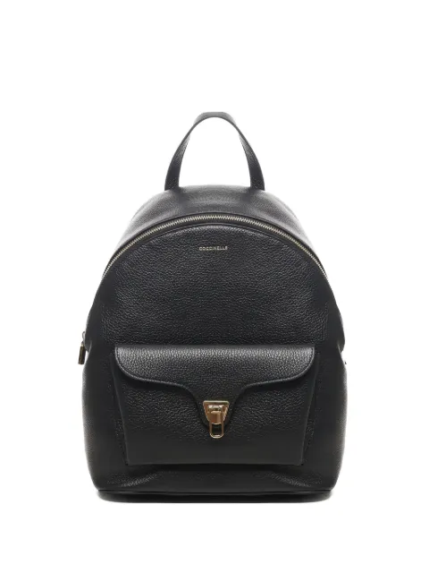 Coccinelle Beat flap-pocket leather backpack