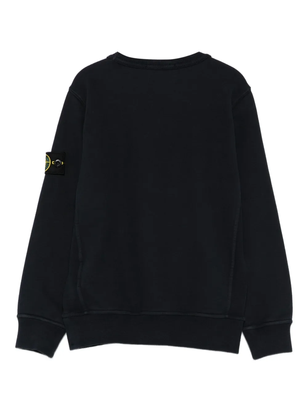 Stone Island Junior logo-patch crew-neck sweatshirt Blauw