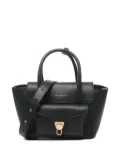 Coccinelle grained leather flap bag - Black