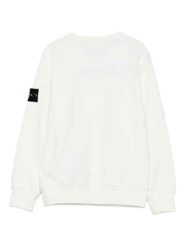 Stone Island Junior ロゴ スウェットシャツ | ホワイト | FARFETCH JP