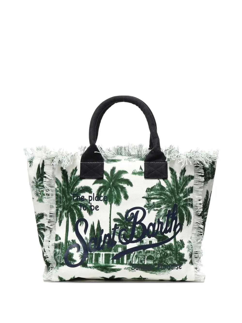 MC2 Saint Barth Vanity shopper met palmboomprint Wit