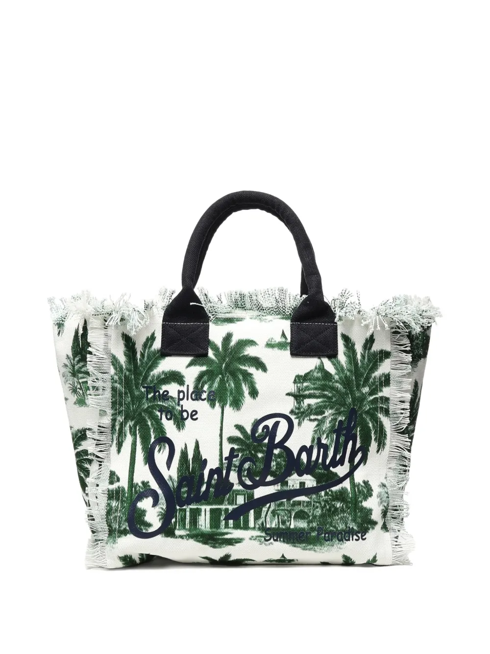 MC2 Saint Barth Vanity shopper met palmboomprint Wit
