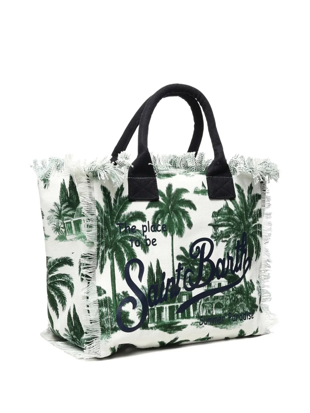 MC2 Saint Barth Vanity shopper met palmboomprint Wit