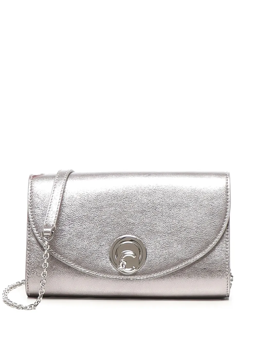 Coccinelle レザーショルダーバッグ - シルバートーン Coccinelle レザーショルダーバッグ - シルバートーン