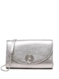 Coccinelle circular-lock leather shoulder bag - Silver