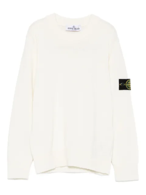Stone Island Junior patch-pocket crew-neck jumper